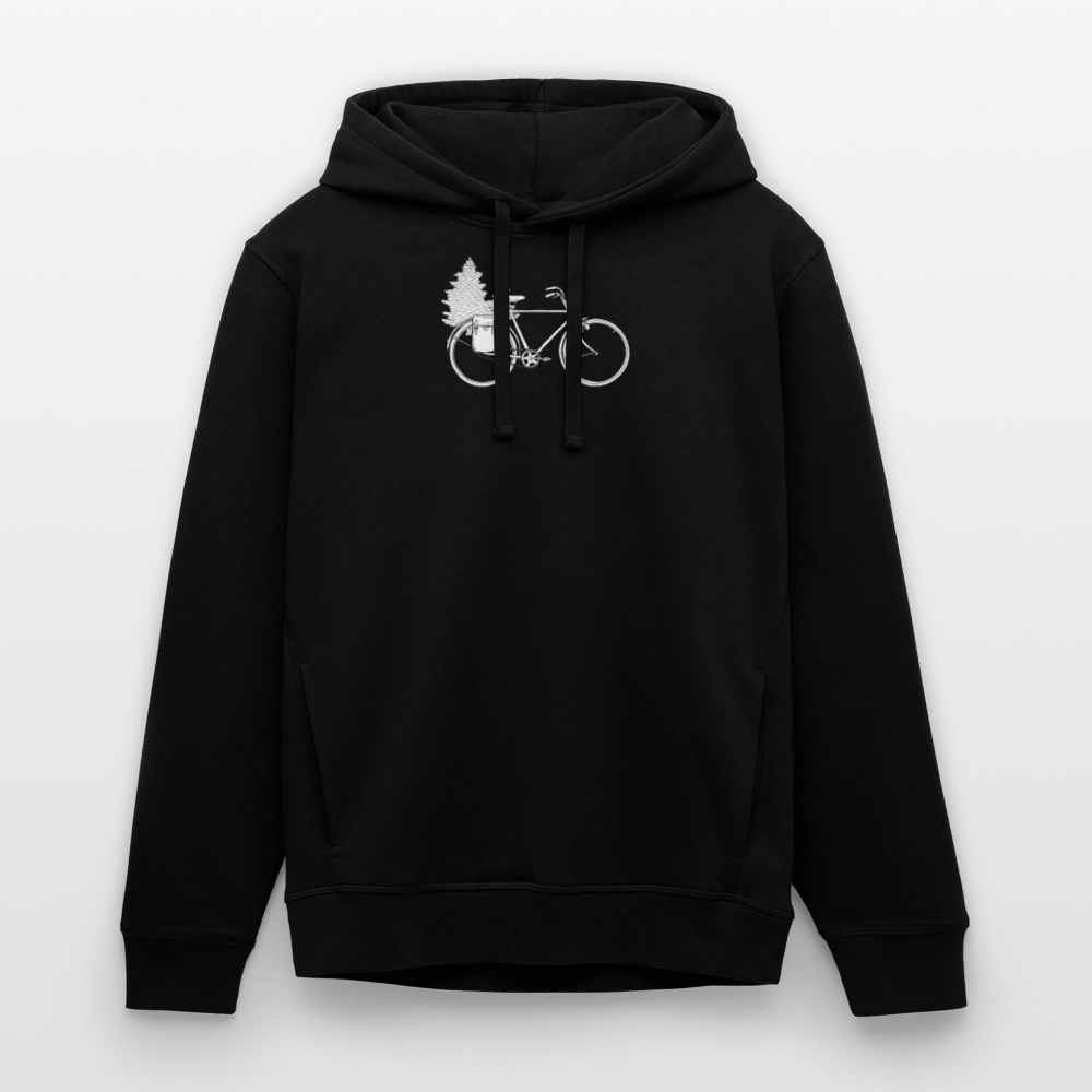 Relaxed Fit Unisex Organic T-Shirt Oldschool Bikepacking - Schwarz